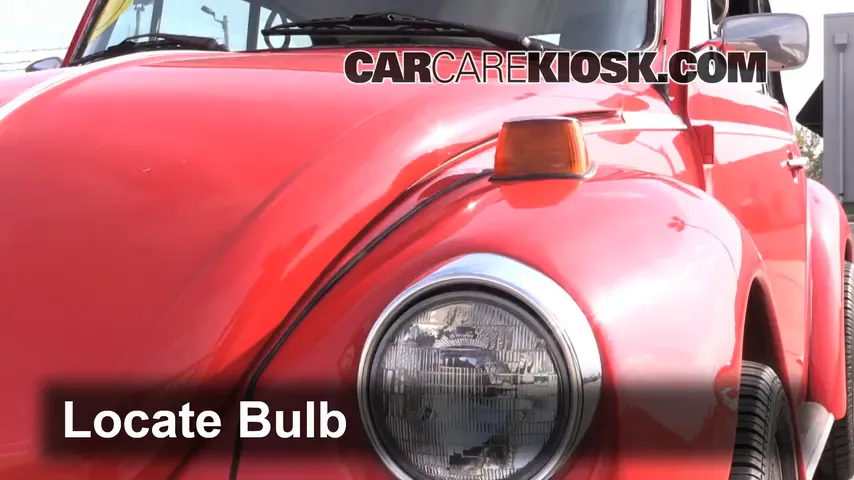 1976 Volkswagen Beetle 1.6L 4 Cyl. Convertible Luces Luz de carretera (reemplazar foco) 